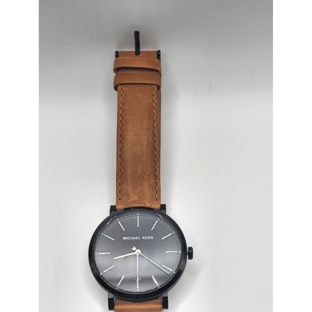 Michael Kors Irving Men's Black Dial Brown Leather Watch MK8739 42mm
